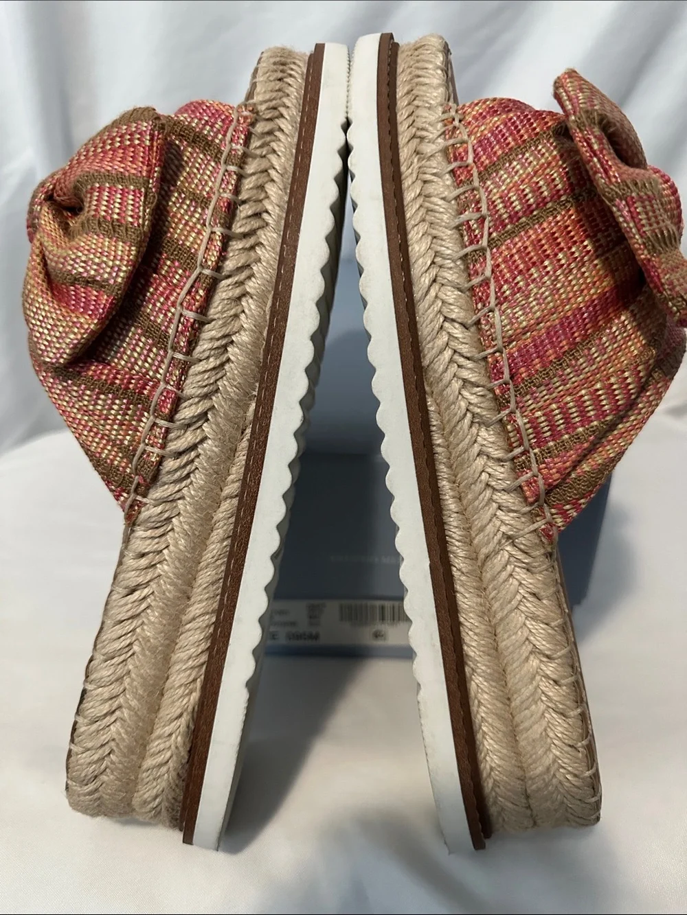 ANTONIO MELANI Terracotta Pink Knotted Espadrille Slides